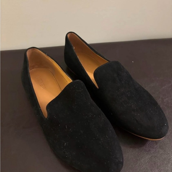 J.Crew Black Suede Loafers - Picture 1 of 4